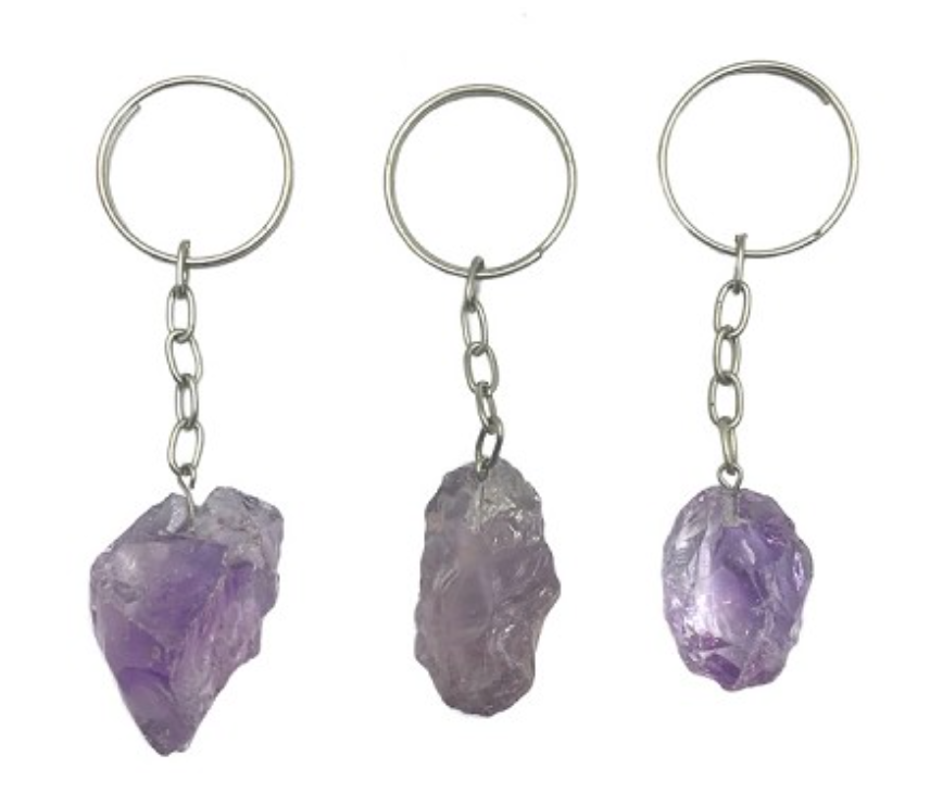Mineral Keychain - Amethyst Rough