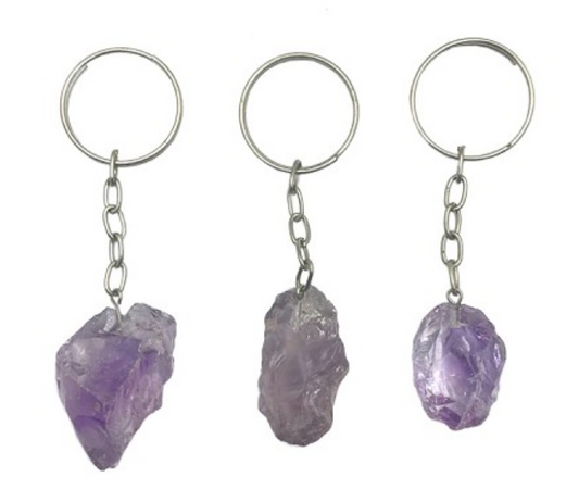 Mineral Keychain - Amethyst Rough
