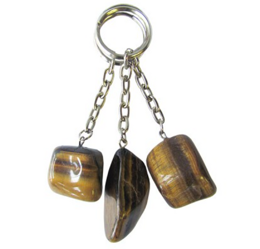 Tumbled Stone Keychain - Gold Tigereye